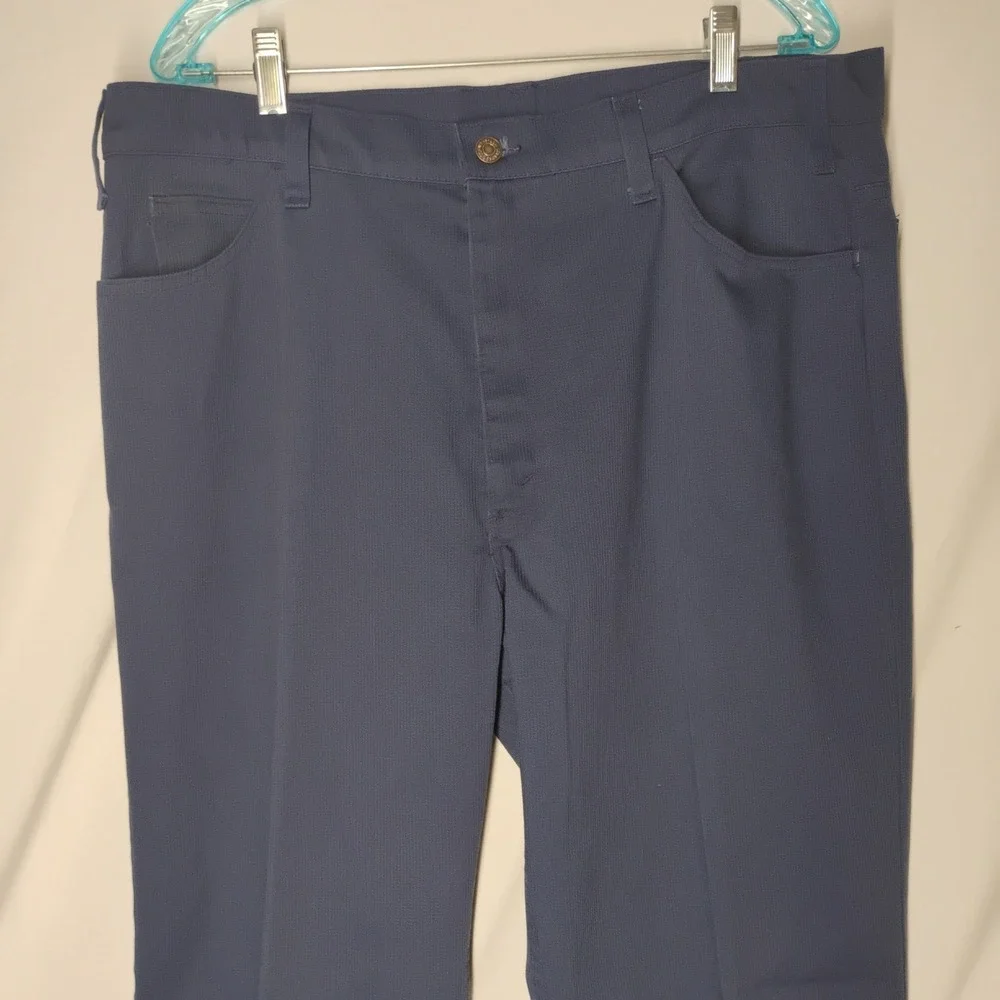 Vintage 1960s Levi's (39x29) Gold Label Star Prest‎ Blue Corduroy Pants Slacks